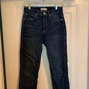 Madewell Slim straight leg jeans with raw hem
